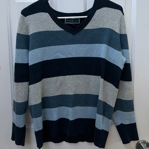 🎀3/$20~ Karen Scott blue striped sweater